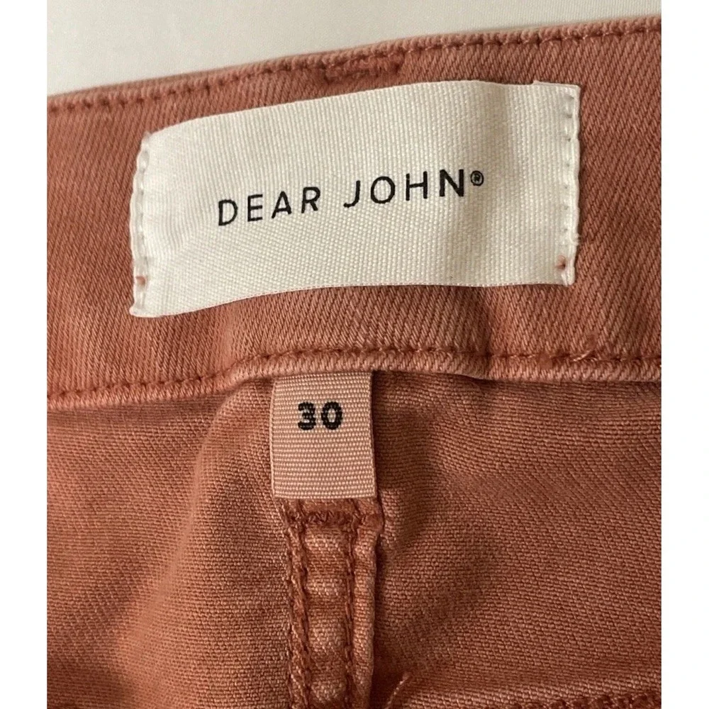 DEAR JOHN‎ JEANNE FLARE JEAN TERRACOTTA SALMON RED  WOMEN'S SIZE 30
